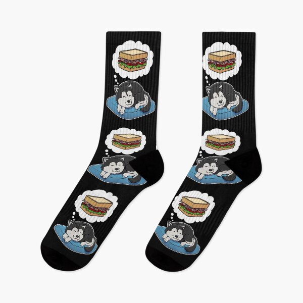 Item preview, Alaskan Malamute dreaming about a BLT Sandwich designed and sold by DoggieDelights.