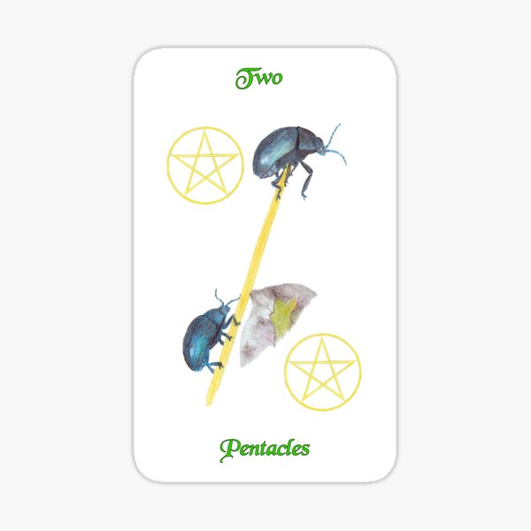 Two of Pentacles Sticker