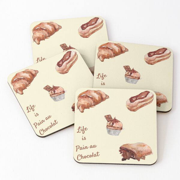 Aperçu de l'œuvre Pack d'autocollants Life Is Pain Au Chocolat créée et vendue par Yourfavshop600.