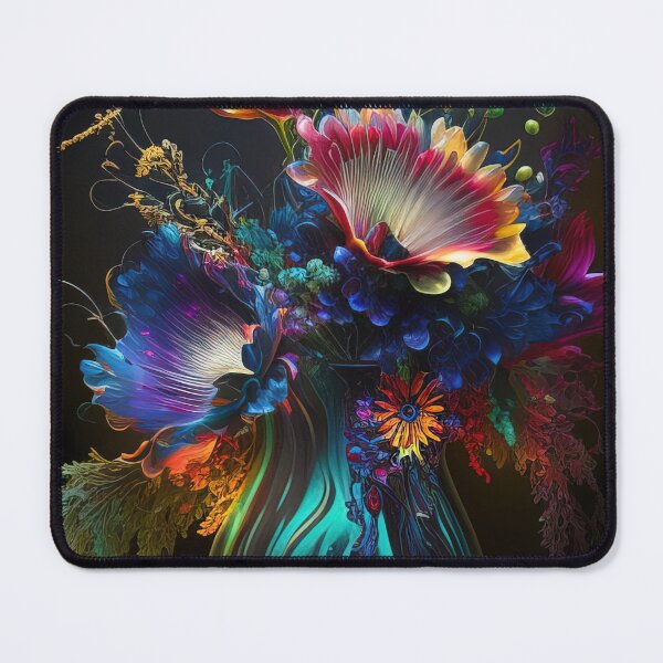 Item preview, Vase full of colorful tropical flowers designed and sold by RK - Shop.