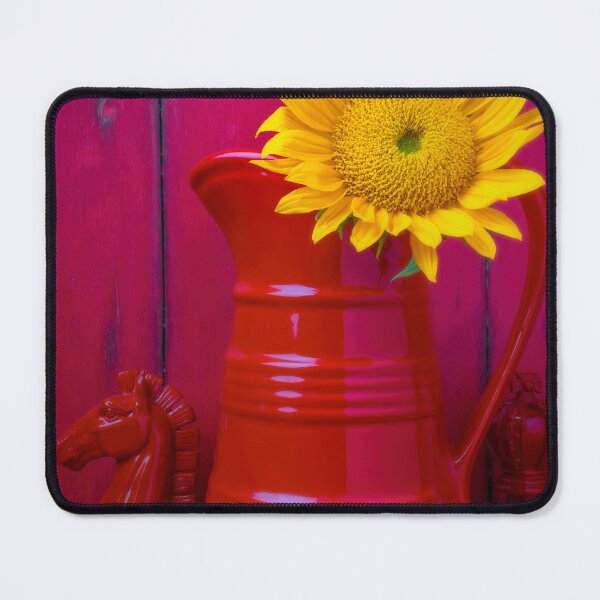Item preview, Red Pitcher With Sunflower designed and sold by Garry Gay.