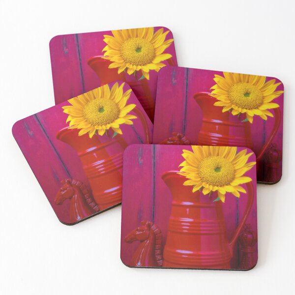 Item preview, Red Pitcher With Sunflower designed and sold by Garry Gay.