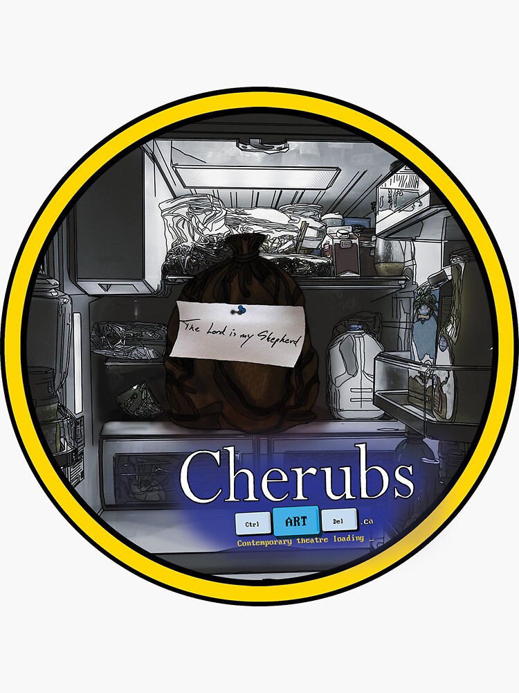 Thumbnail 3 of 3, Sticker, Cherubs Canadian Premiere Fridge Pin designed and sold by Ctrl-ART-Del.