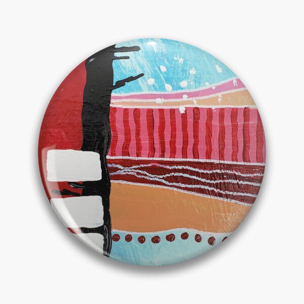 Item preview, BORDER WALL Abstract Painting designed and sold by LynnieLangArt.