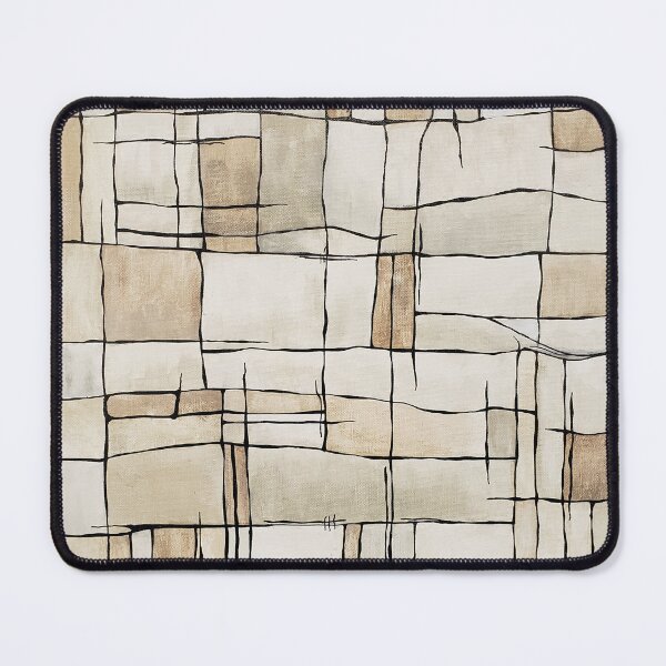 Item preview, CITY STREETS Abstract Squares in Neutral Beige and Brown designed and sold by LynnieLangArt.