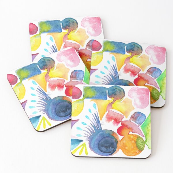 Item preview, Colorful Bright Whimsical Abstract Original Watercolor Painting designed and sold by ColorItAllArt.
