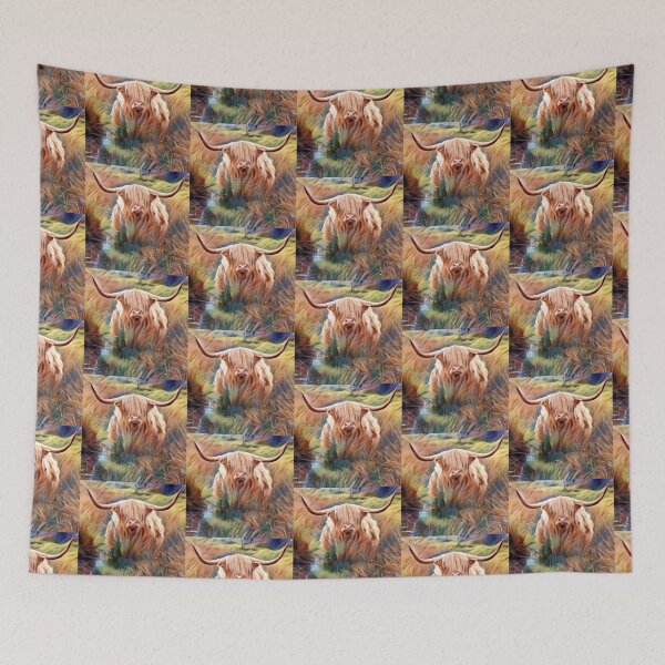 Item preview, Harry Highland Cow in the marsh designed and sold by FarmsteadAcers.