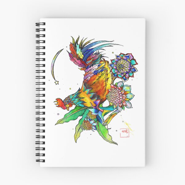 Item preview, Aloha - Torch Ginger and Wild Rooster (Hand-drawn Design) designed and sold by lilireal  studio.