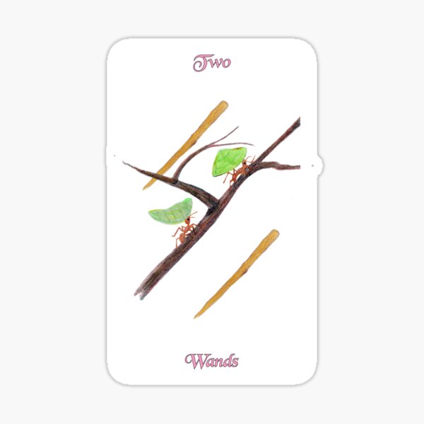 Two of Wands Sticker