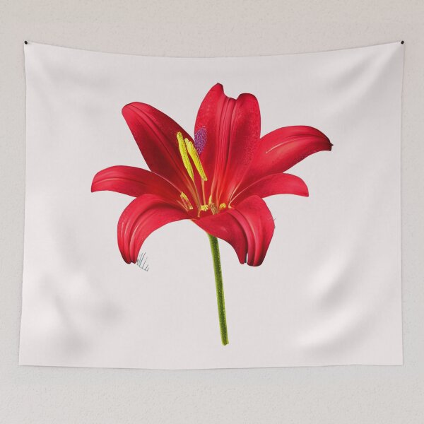 Item preview, Red lily flower designed and sold by gramizzia.