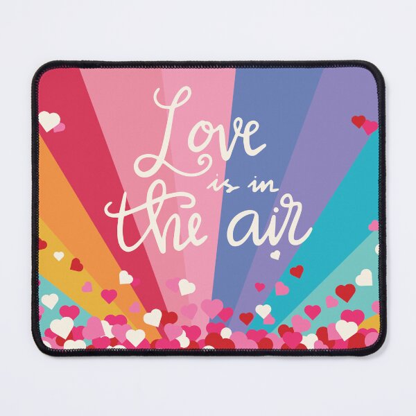 Item preview, Love is in the air... floating valentine love hearts against a rainbow background designed and sold by ditzy-designs.