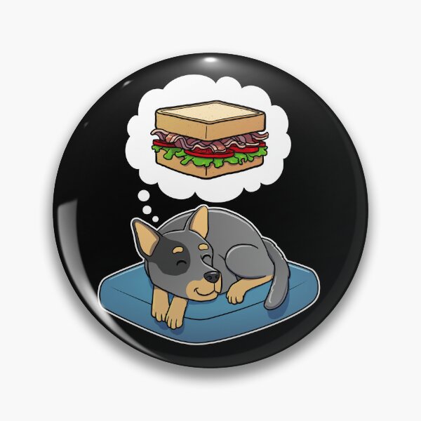 Item preview, Australian Cattle Dog dreaming about a BLT Sandwich designed and sold by DoggieDelights.
