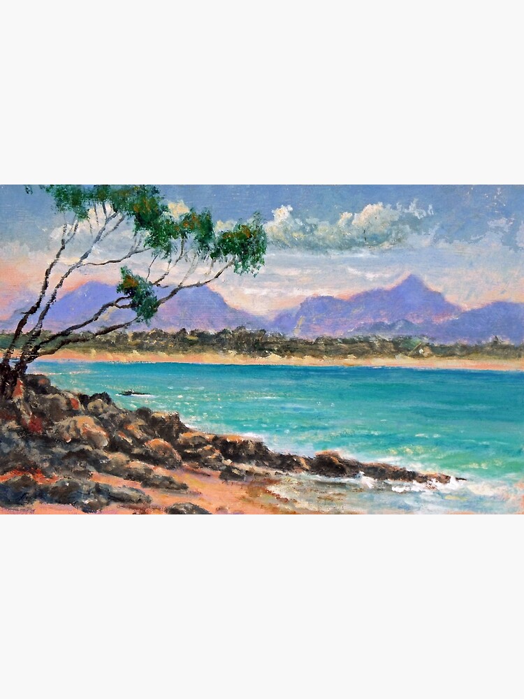 Artwork view, Looking North from Wategos Beach, Byron Bay designed and sold by Fred Marsh