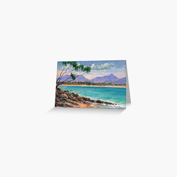 Looking North from Wategos Beach, Byron Bay Greeting Card