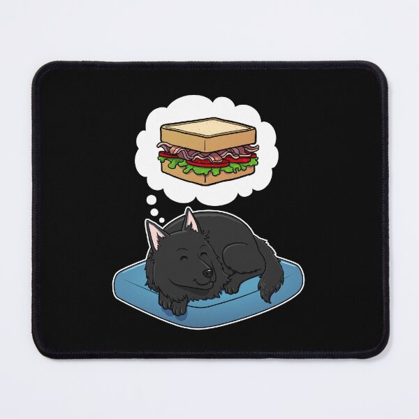 Item preview, Belgian Sheepdog dreaming about a BLT Sandwich designed and sold by DoggieDelights.