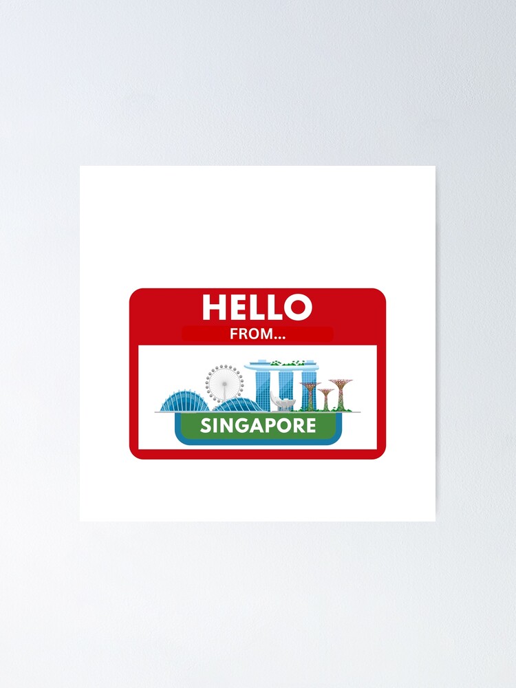 Póster «Hola desde Singapur 02» de shopitravel | Redbubble