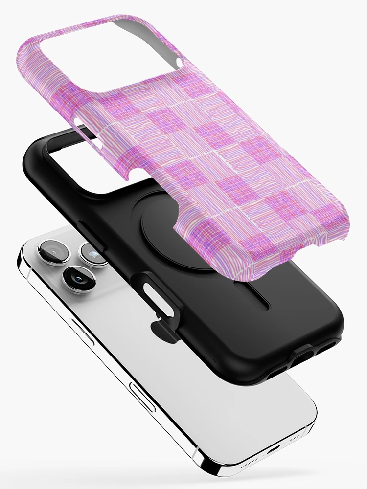 Thumbnail 2 of 4, iPhone Case, Interpretive Weaving (Raspberry Delight) designed and sold by StudioBoomBoom.