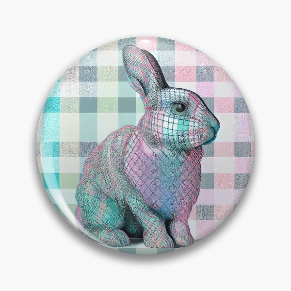 Item preview, A Cute Rabbit, Check Blend Pattern, Pink and Gray, Lunar Year 2023 Animal is the Rabbit designed and sold by factory88.