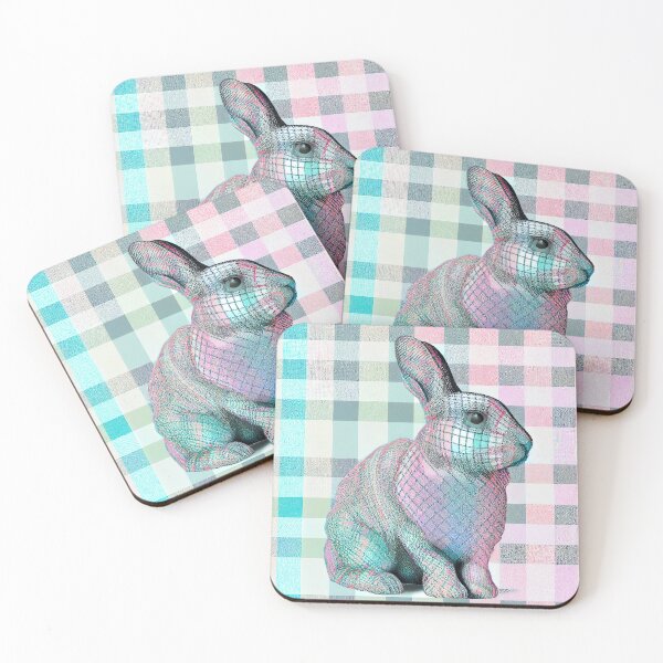 Item preview, A Cute Rabbit, Check Blend Pattern, Pink and Gray, Lunar Year 2023 Animal is the Rabbit designed and sold by factory88.