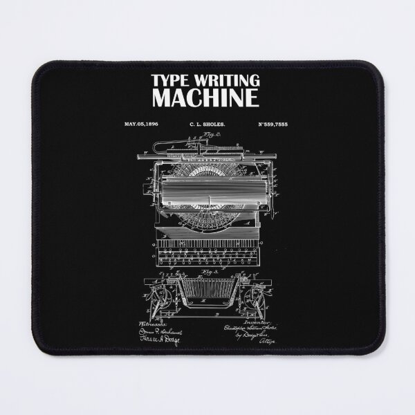 Item preview, type writing machine 1896 vintage patent-Vintage Office Supplies-Blueprint 1896 type writing machine designed and sold by ismdesigner.