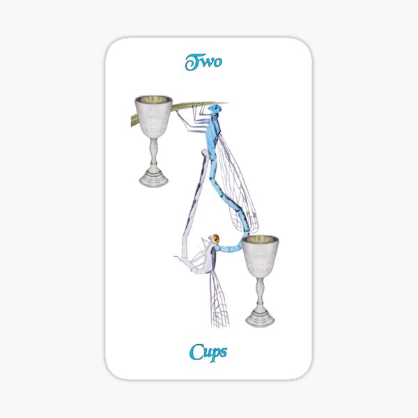Two of Cups Sticker