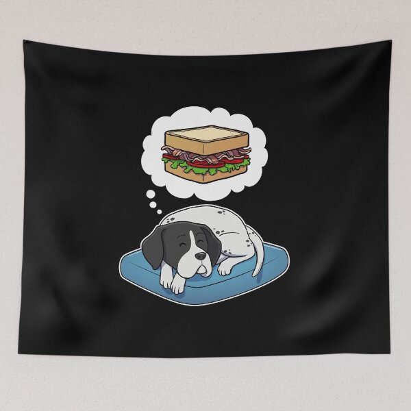 Item preview, English Pointer dreaming about a BLT Sandwich designed and sold by DoggieDelights.