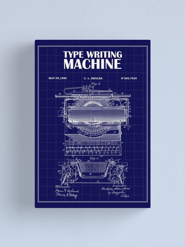 type writing machine 1896 vintage patent-Vintage Office Supplies