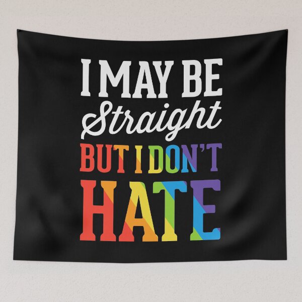 Item preview, I May Be Straight But I Don't Hate Gay LGBT Ally designed and sold by QueenOfPrint.