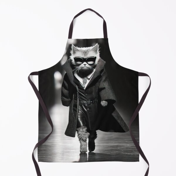 Item preview, Anthropomorphic cat stealing show on catwalk designed and sold by RK - Shop.