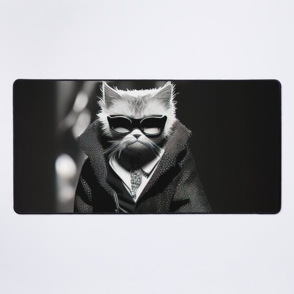 Item preview, Anthropomorphic cat stealing show on catwalk designed and sold by RK - Shop.