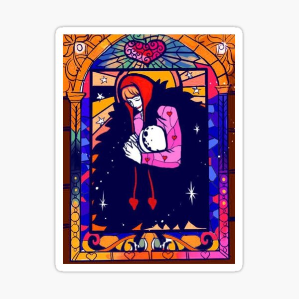 Vista previa del artículo con la obra «Corazon OP stained glass», diseñado y vendido por pointJPEG.