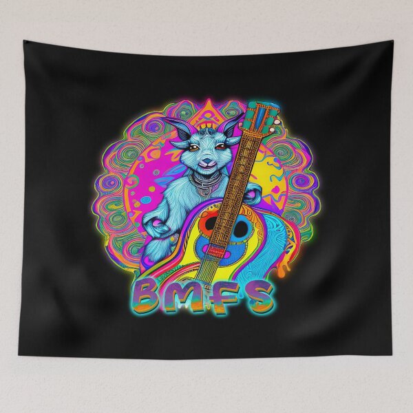 Item preview, BMFS Psychedelic Goat with guitar - Billy strings Love designed and sold by BadassBazaar.