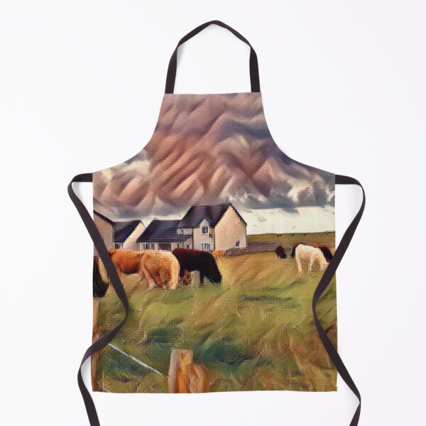 Item preview, Cows grazing in their farm pasture designed and sold by FarmsteadAcers.