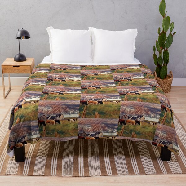 Item preview, Cows grazing in their farm pasture designed and sold by FarmsteadAcers.