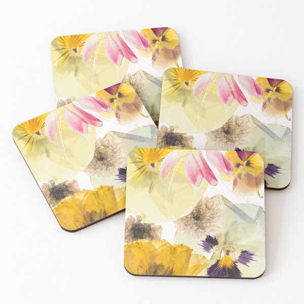 Item preview, Collage of Hand Pressed Flowers | Abstract Art designed and sold by MindedInc.
