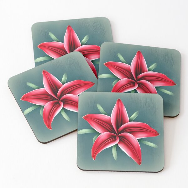 Item preview, Red lily flower designed and sold by gramizzia.