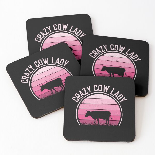 Item preview, Crazy Cow Lady - Retro Vintage Funny Cow Lovers Gift designed and sold by Creative Angel.