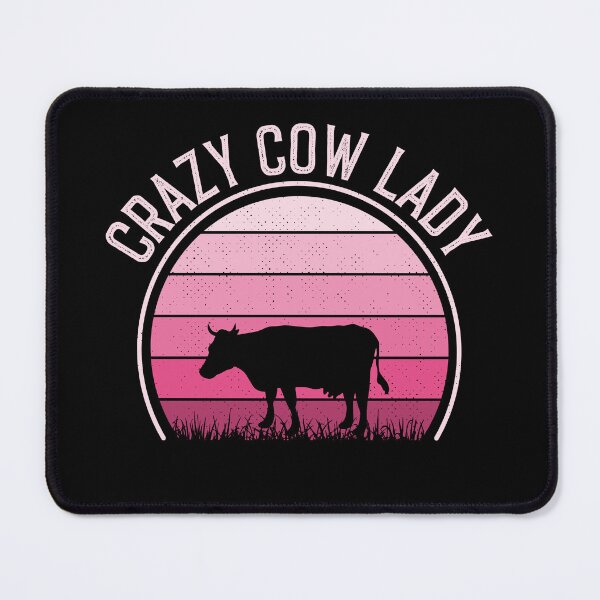 Item preview, Crazy Cow Lady - Retro Vintage Funny Cow Lovers Gift designed and sold by Creative Angel.
