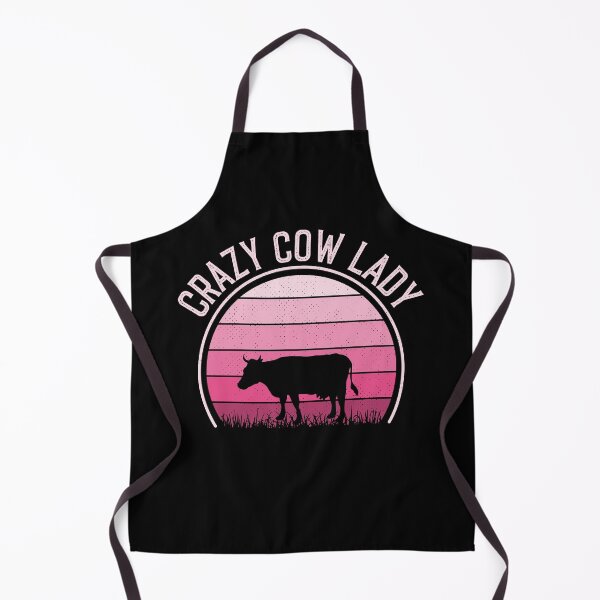 Item preview, Crazy Cow Lady - Retro Vintage Funny Cow Lovers Gift designed and sold by Creative Angel.