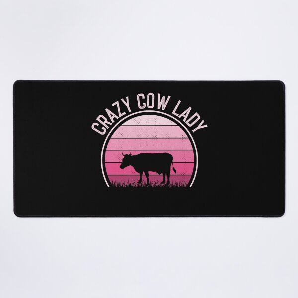Item preview, Crazy Cow Lady - Retro Vintage Funny Cow Lovers Gift designed and sold by Creative Angel.