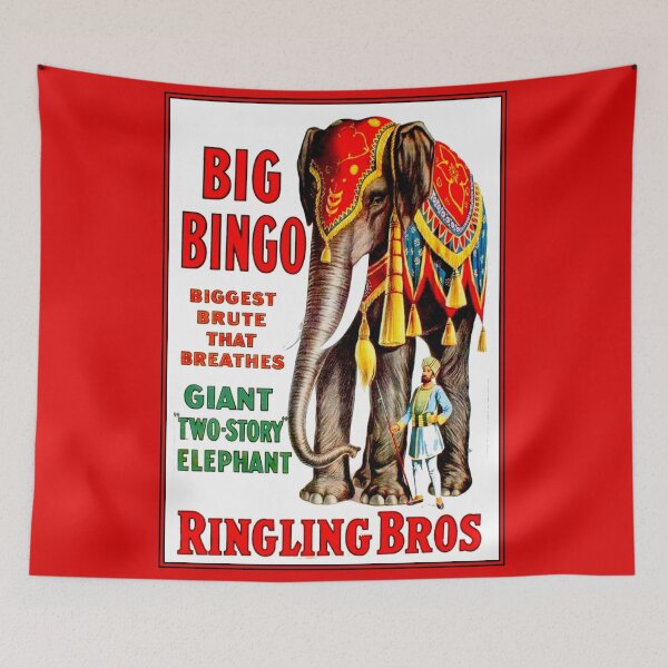 Item preview, RINGLING BROS. : Vintage Big Bingo Giant Elephant Circus Print designed and sold by posterbobs.
