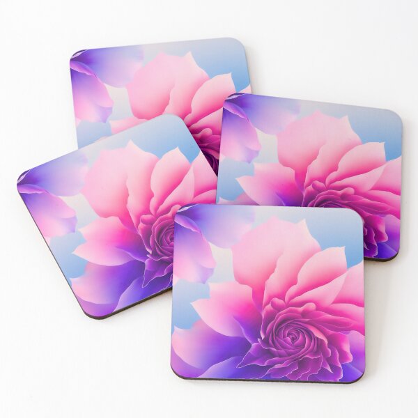 Item preview, Pink and blue rose flower designed and sold by HappyBlackMoona.
