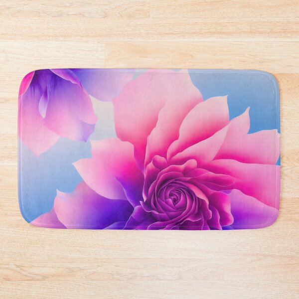 Item preview, Pink and blue rose flower designed and sold by HappyBlackMoona.