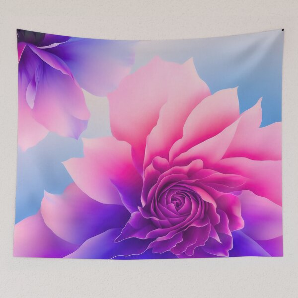 Item preview, Pink and blue rose flower designed and sold by HappyBlackMoona.