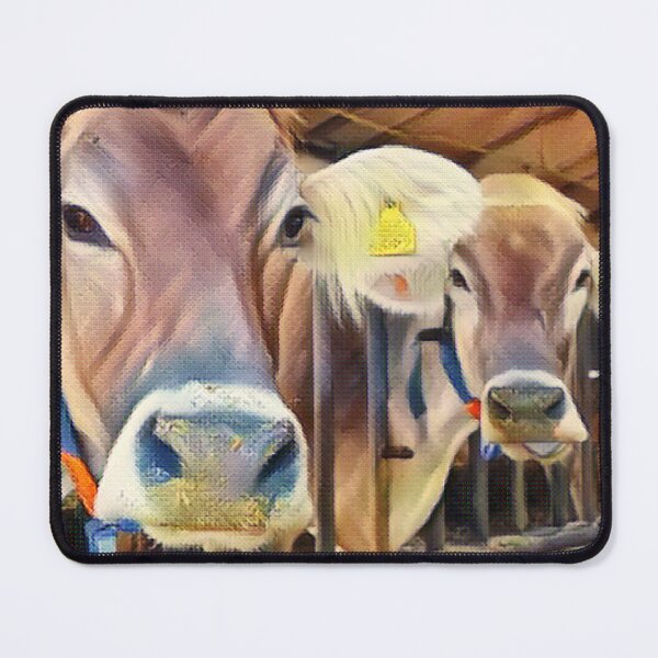 Item preview, A couple of bored brown cows designed and sold by FarmsteadAcers.