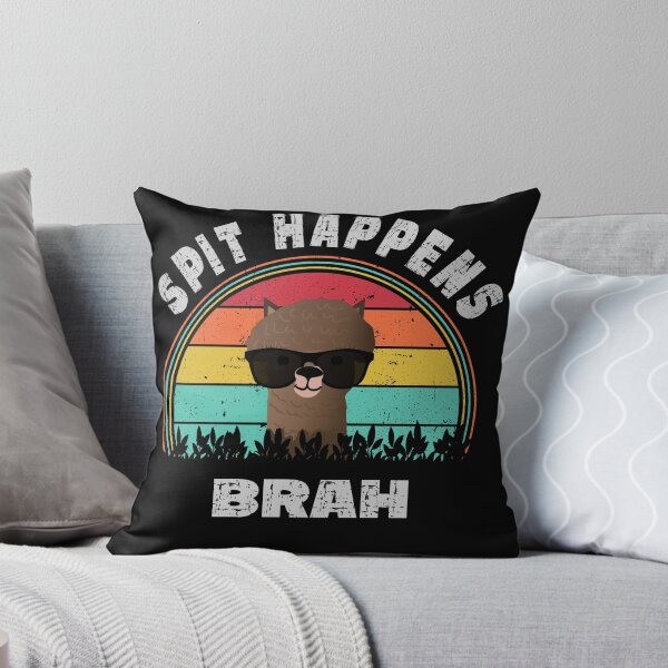Item preview, Spit happens brah retro sunset llama  designed and sold by TipTopTapo.