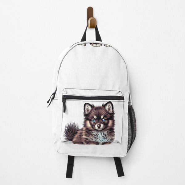 Item preview, Cute blue-eyed Pomsky/Mini Husky Puppy digital art drawing for printables designed and sold by BHC-P.