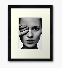 Kate Moss fashion print, Scandinavian poster Framed Print