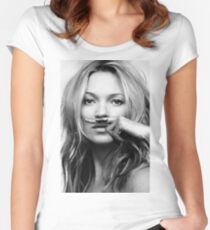 Kate Moss - Life is a joke fashion print Women's Fitted Scoop T-Shirt