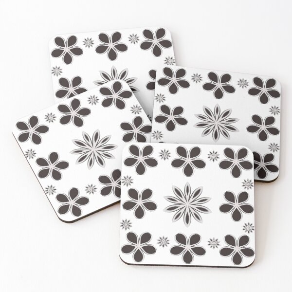 Item preview, Patterns of roses in two different shapes in brown. designed and sold by storefunnypets.